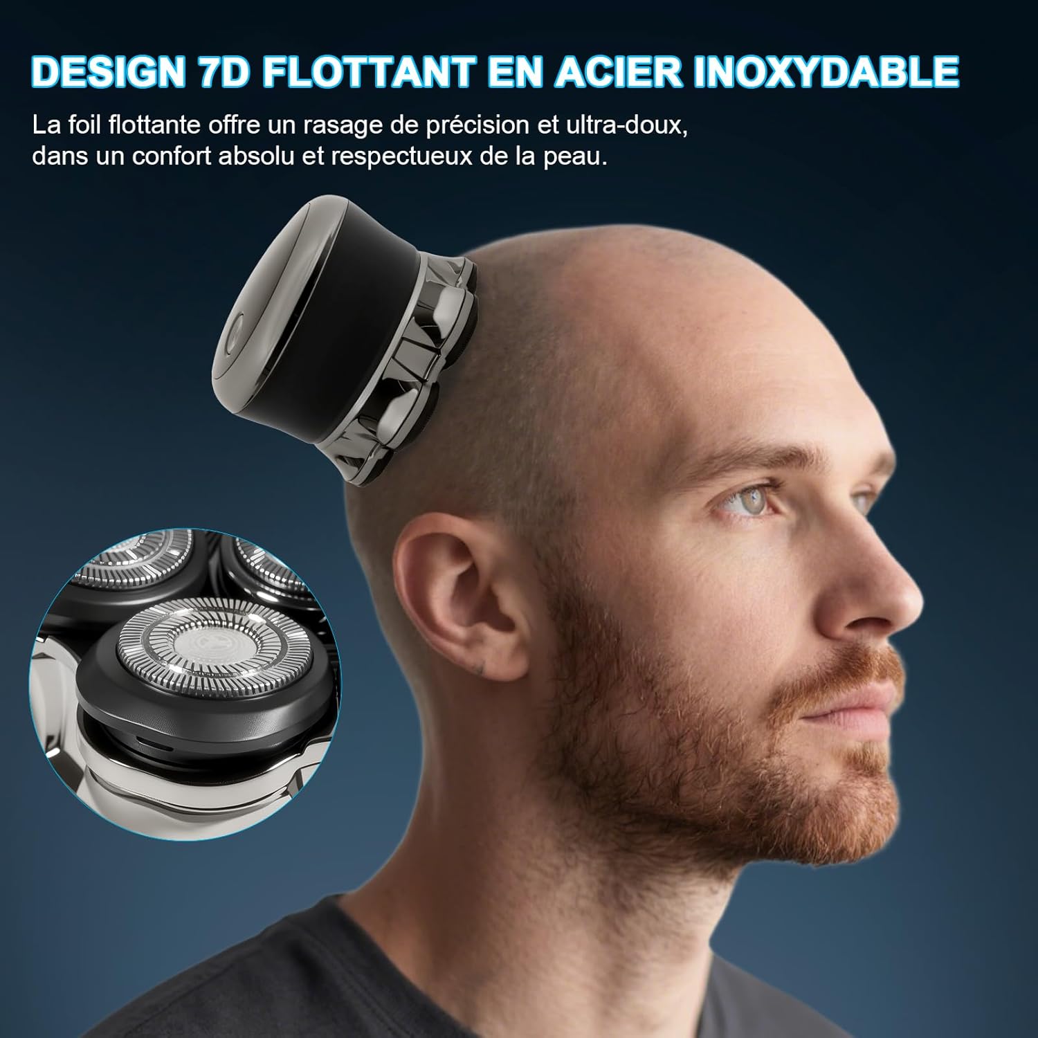 Detalle 2 de Carehabi rasoir tête chauve électrique 7D