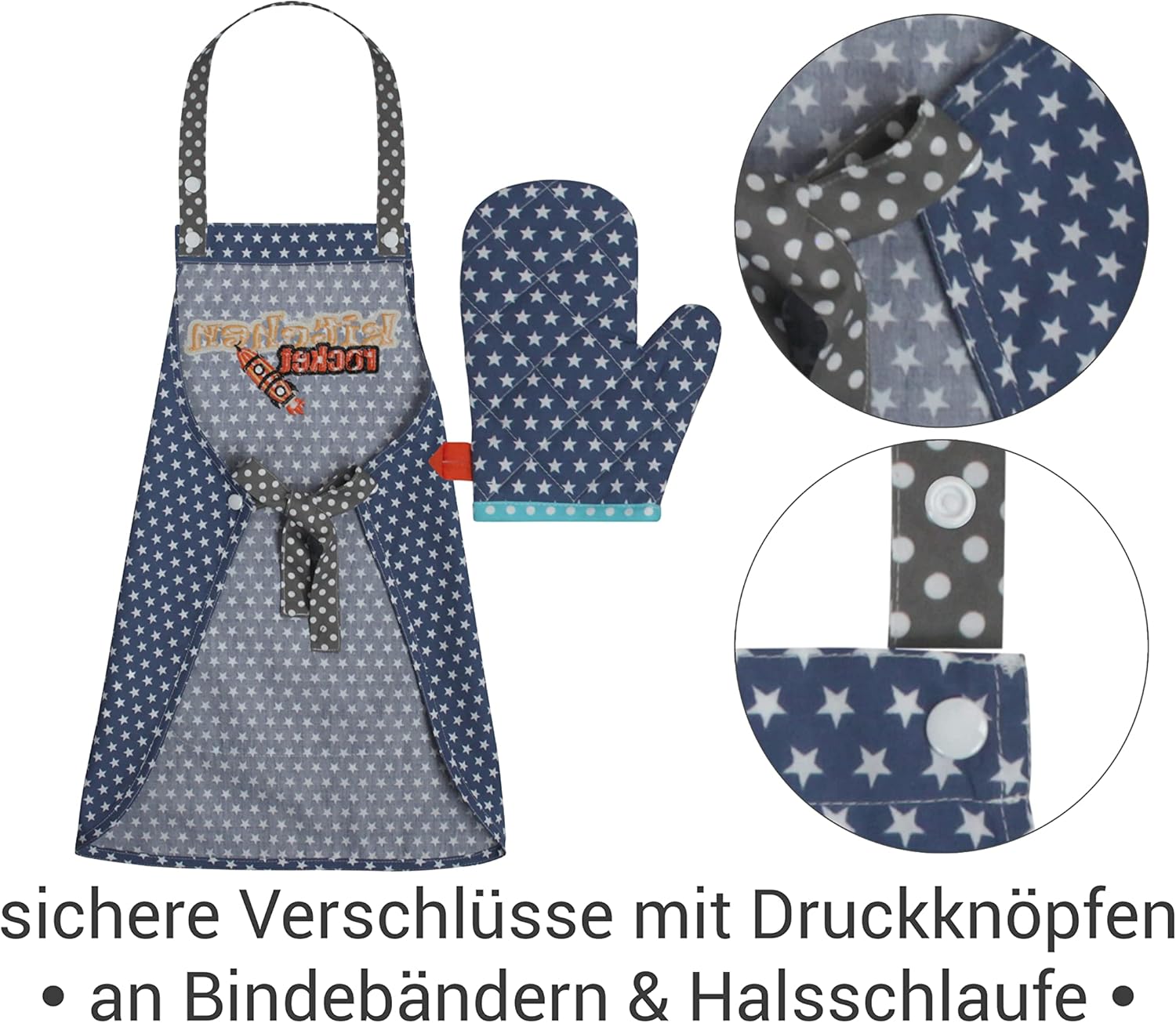 Detalle de Emily's Check Kitchen Rocket tablier 7-12 ans