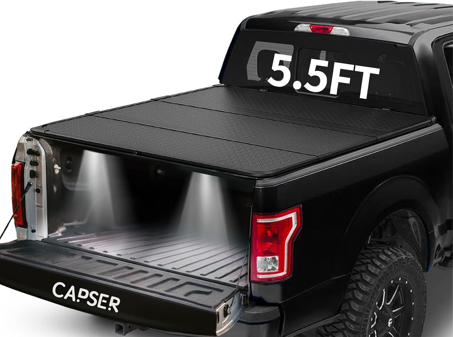 Detalle de CAPSER Tri-Fold Tonneau Cover for 5.5-ft F-150 Bed