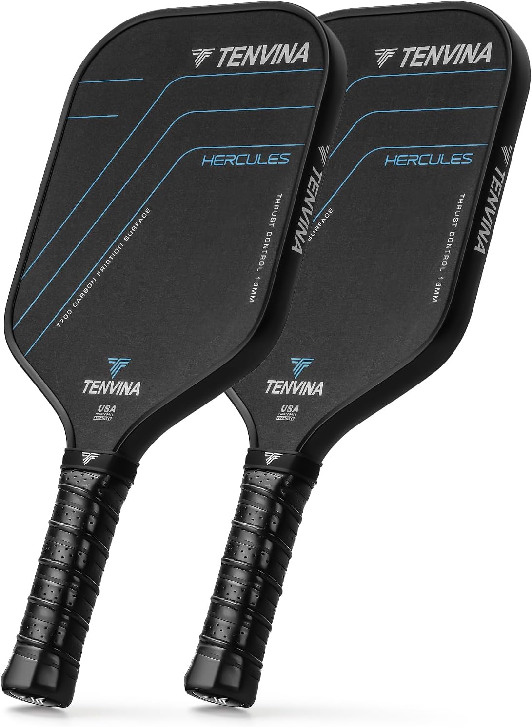 Detalle de TENVINA Pickleball Paddles: Multi-Layer T700SC Carbon Fiber, 4 Shapes & 2 Thicknesses, USAPA Approved
