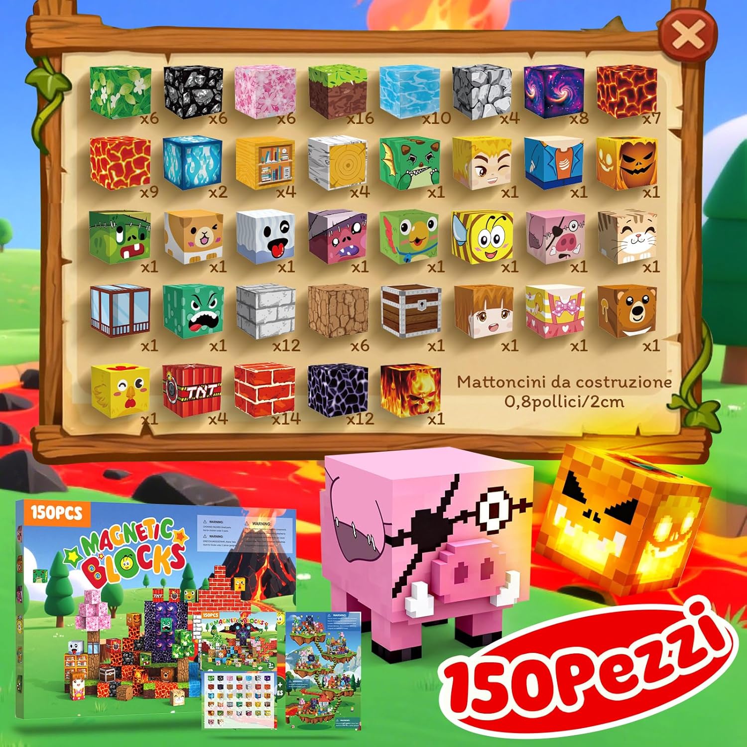 Thumbnail 2 de Crifeton Costruzioni Magnetiche per Bambini da 150 Pezzi (2 cm) – Cubi Magnetici 3+ per imparare e costruire