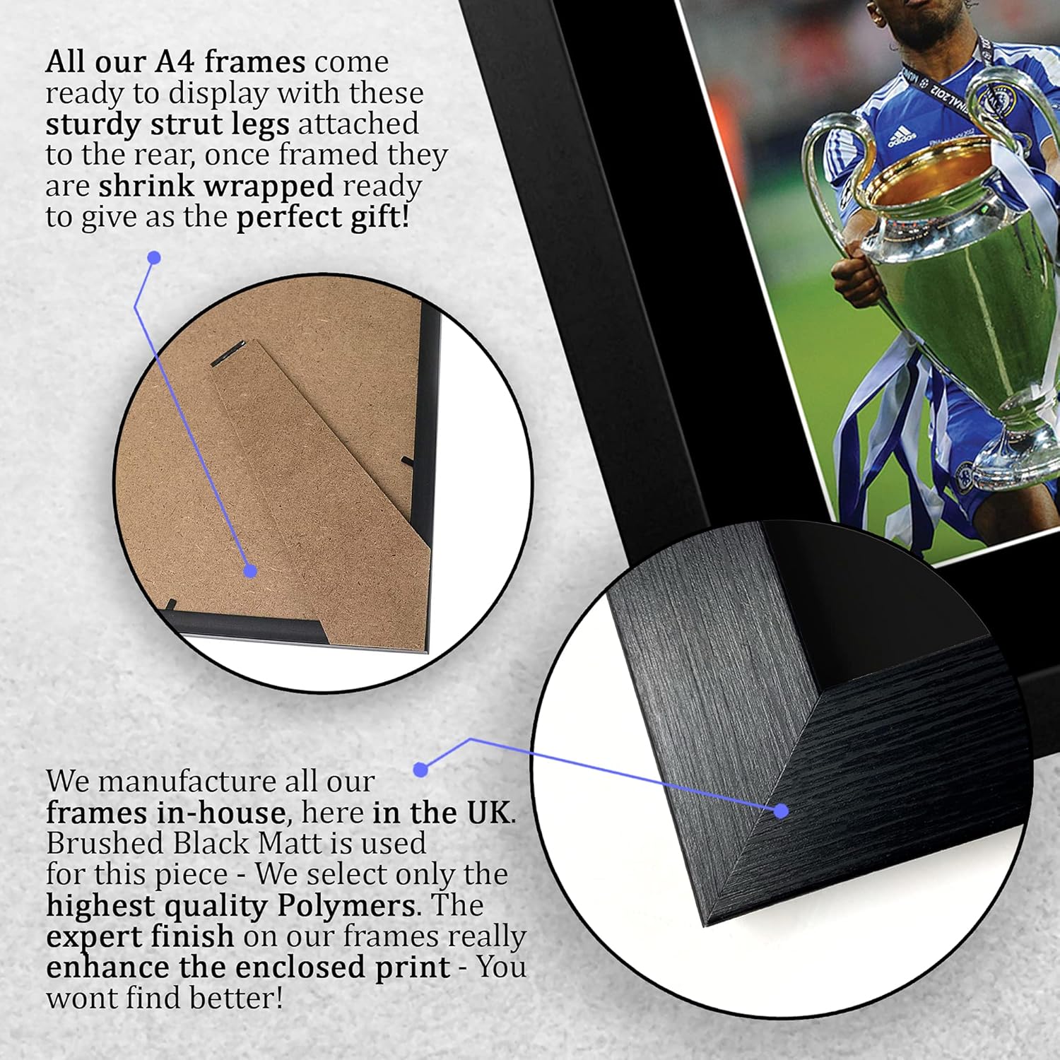 Thumbnail 6 de HWC Trading Didier Drogba gifts printed signed autograph picture (A4 framed) for football fans