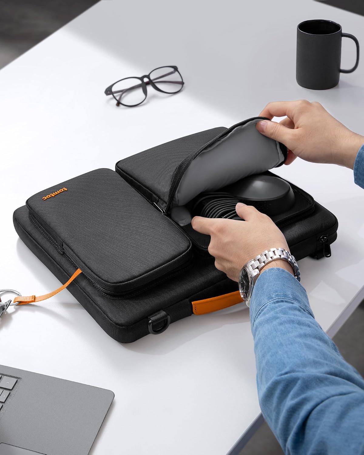 Detalle de tomtoc Laptoptasche 15,6 Zoll 360° Schutz