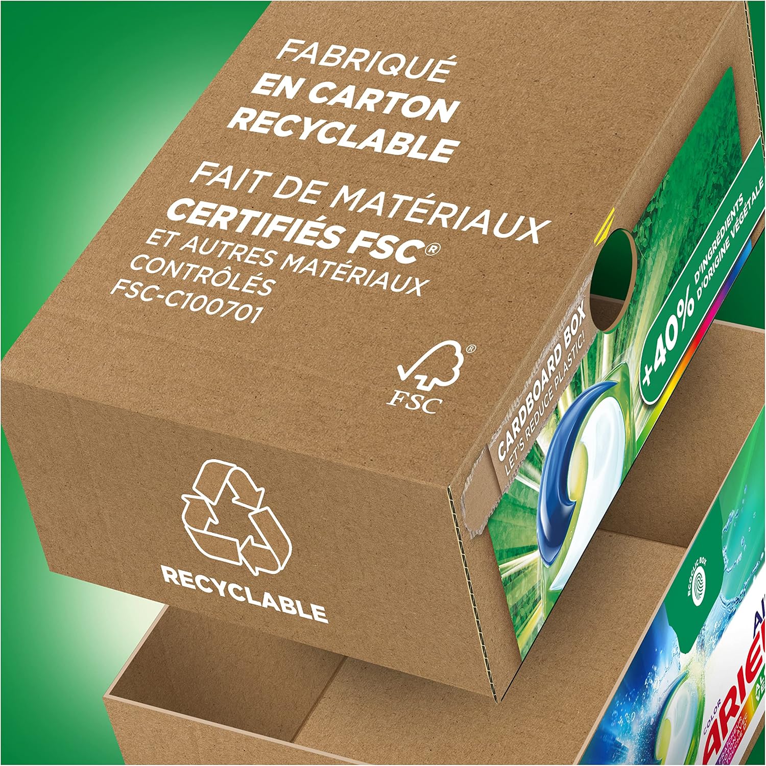 Detalle 2 de Ariel All-in-1 PODS Lessive en capsules liquide Fraîcheur + touche de couleur aloe vera (92 lavages)