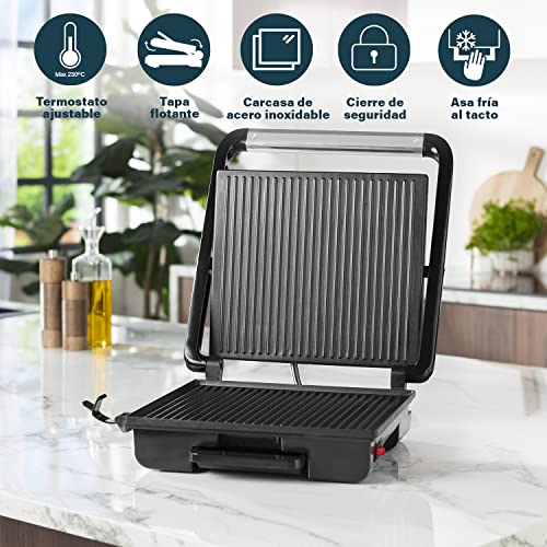 Detalle de Princess 112425 Parrilla Multifunción 2000W, Ideal para Sandwiches 🍞