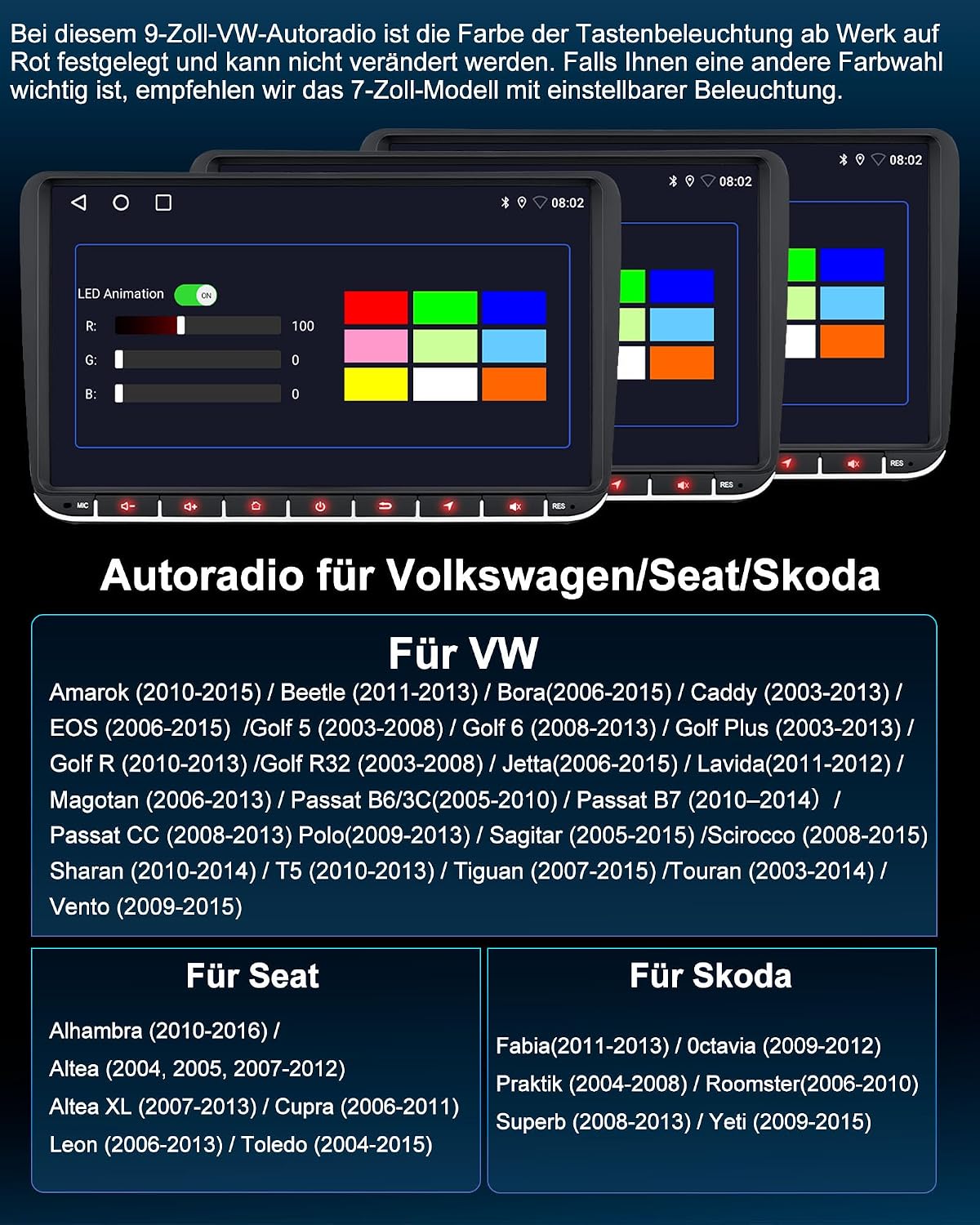 Thumbnail 6 de VW Autoradio 9 Zoll 2+64GB für Golf 5–6
