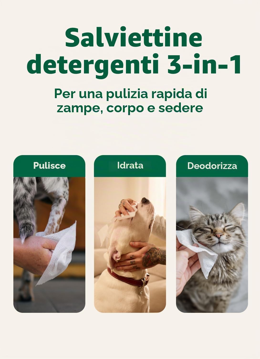 Thumbnail 3 de Earth Rated Salviette ipoallergeniche per Cani – 400 pezzi, senza profumo, per zampe, corpo e sedere