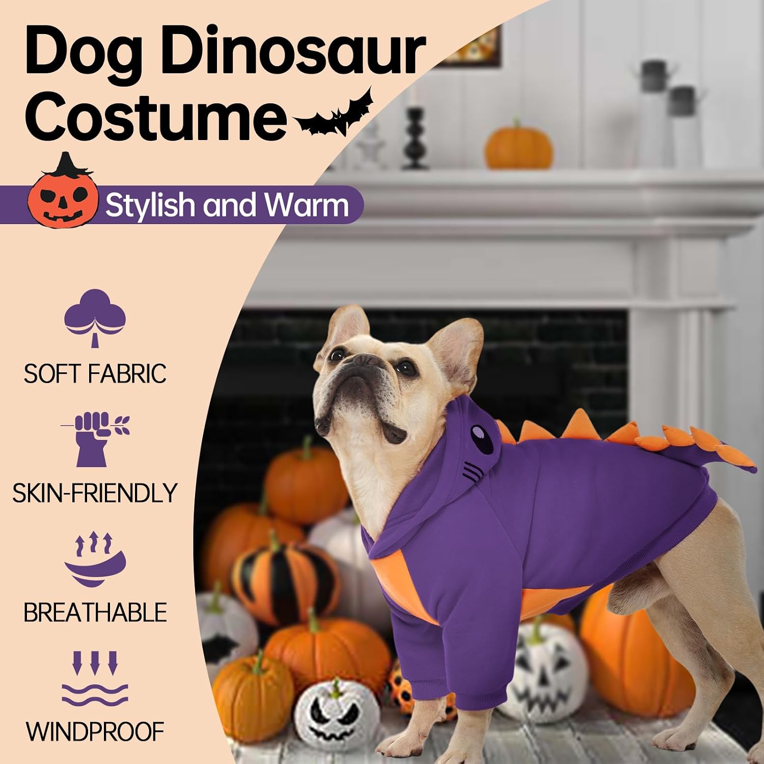 Thumbnail 1 de QBLEEV Dog Dinosaur Costume