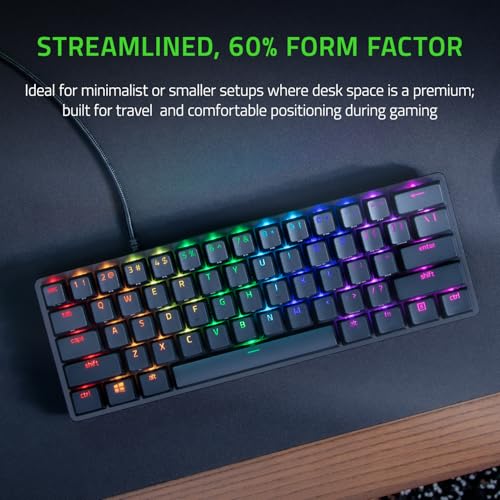 Detalle 2 de Razer Huntsman Mini (Red Switch) – Kompakte 60% Gaming-Tastatur im QWERTZ DE-Layout