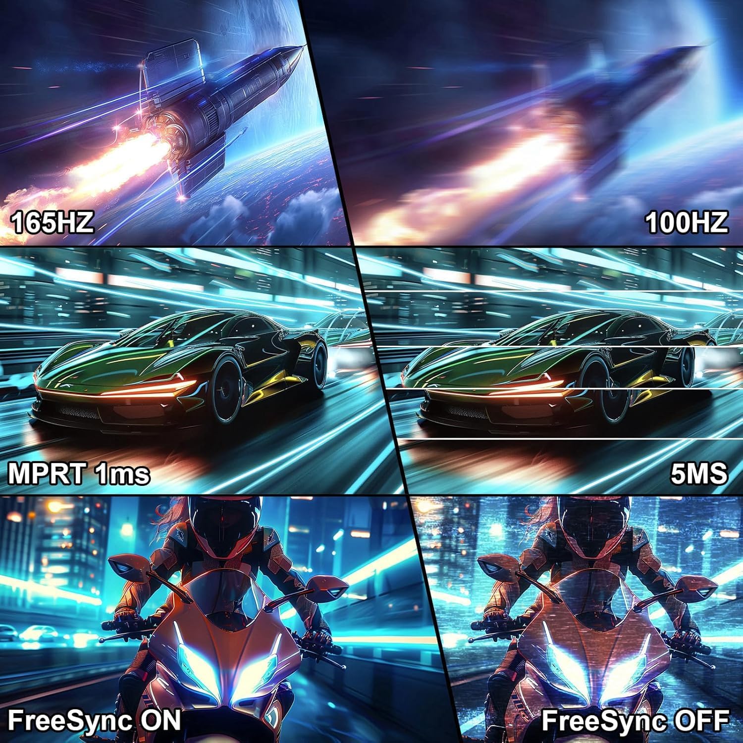 Thumbnail 4 de Minifire MFG34C5Q 34" UWQHD Curved Gaming Monitor 165Hz