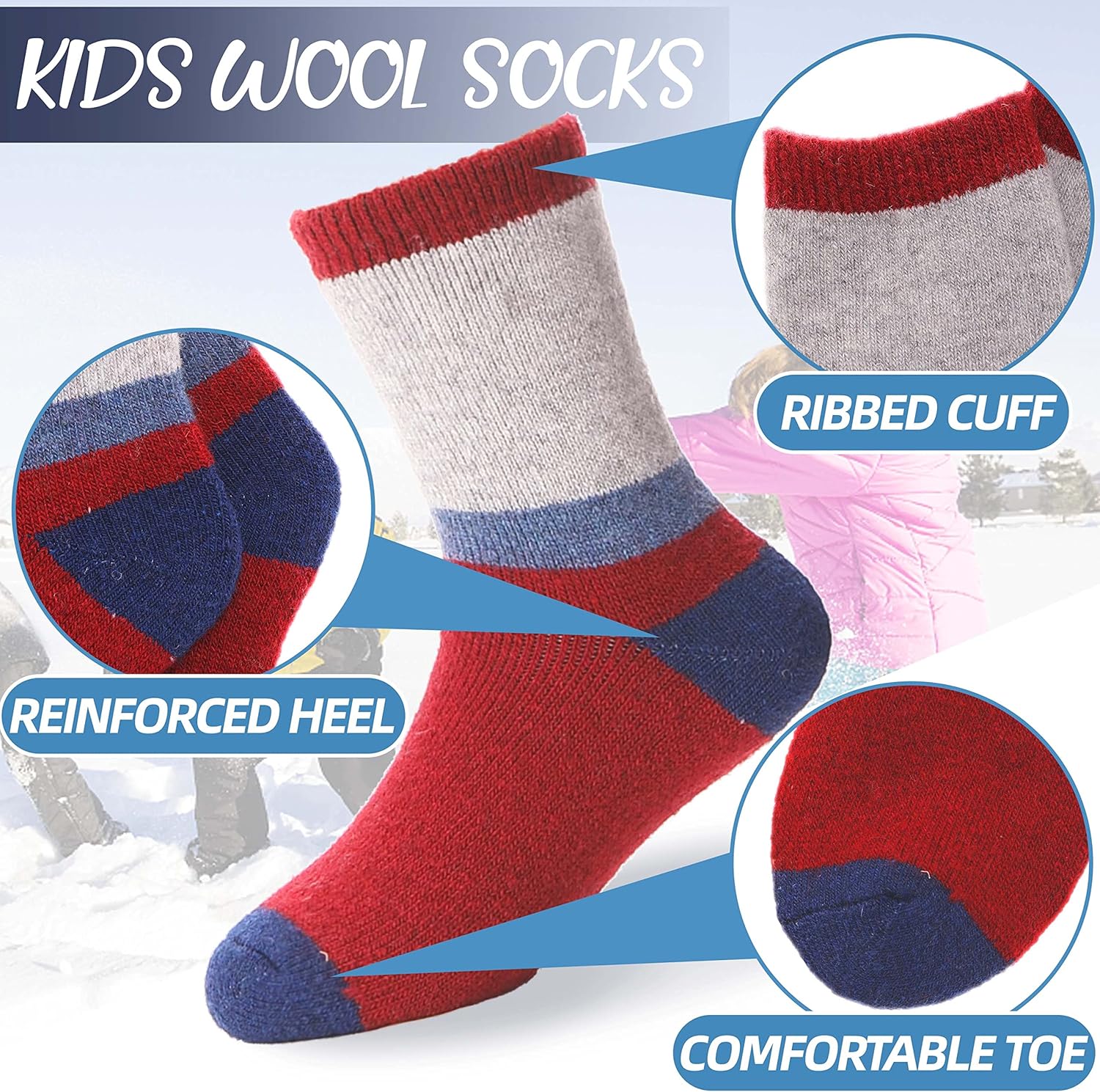 Thumbnail 2 de EBMORE Merino Wool Socks 6 Pairs