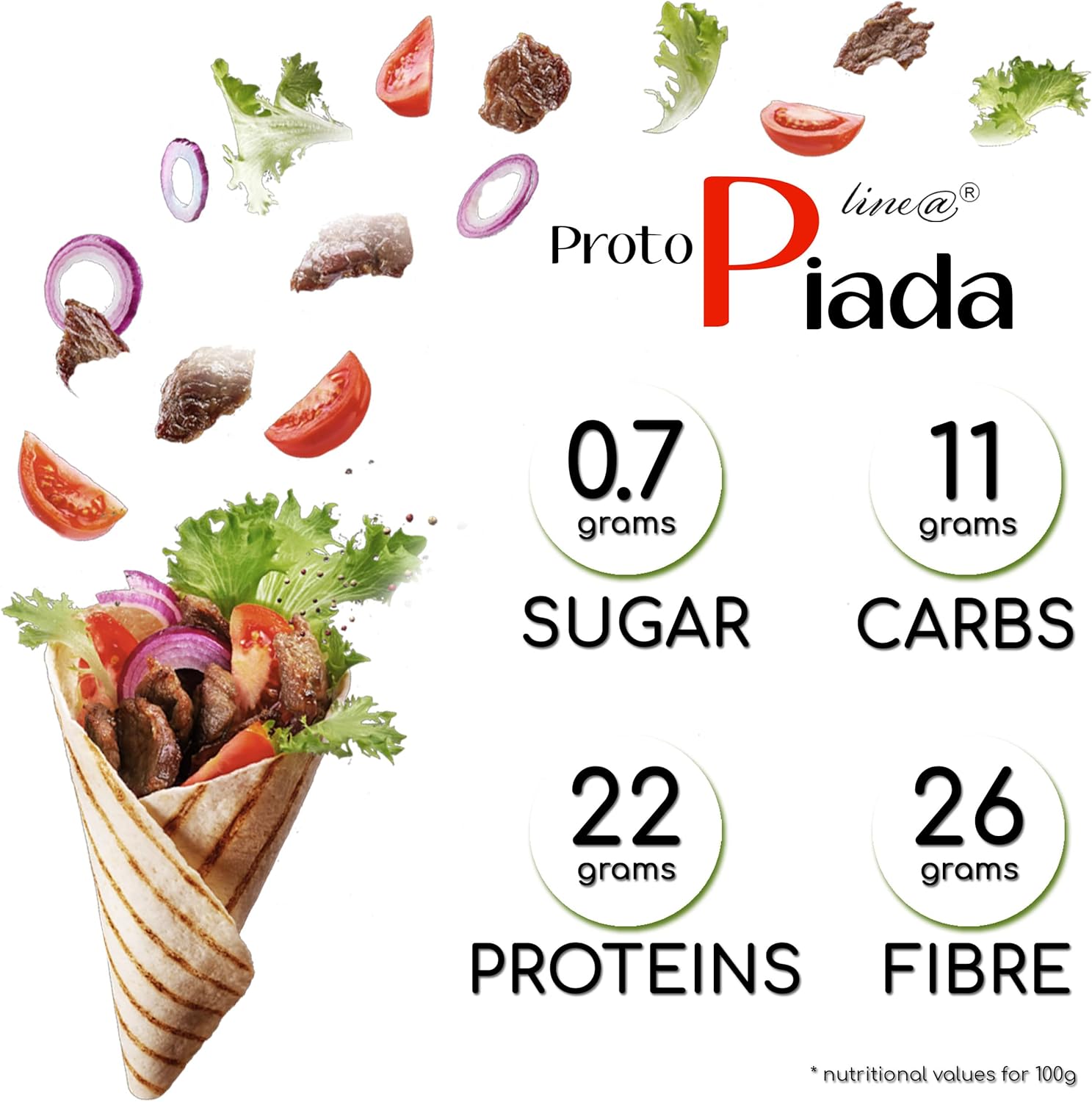 Thumbnail 3 de 4 piadinas protéiques Line@diet (1 paquet de 4) – pour la phase 1