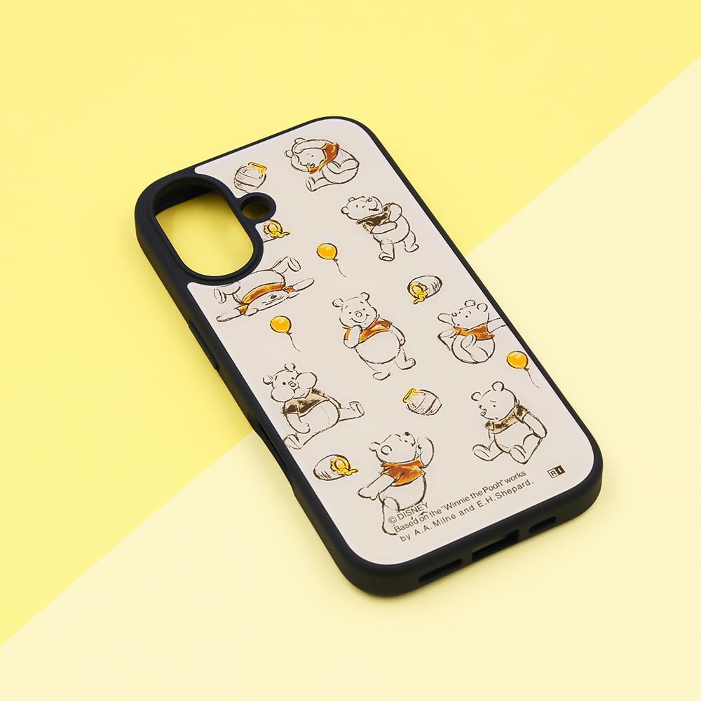 Detalle de イングレム IC-DP46K4TB/PO55 iPhone 16ケース プーさん_sketch ハイブリッド耐衝撃