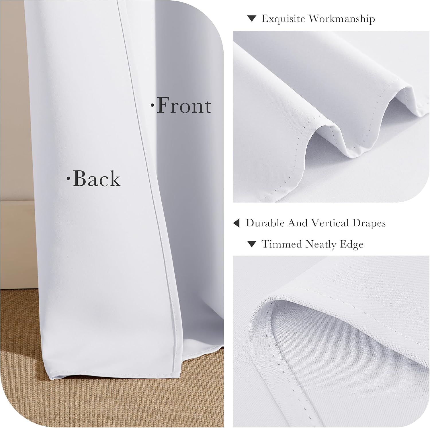 Thumbnail 5 de PONY DANCE White Window Curtains 52 x 45
