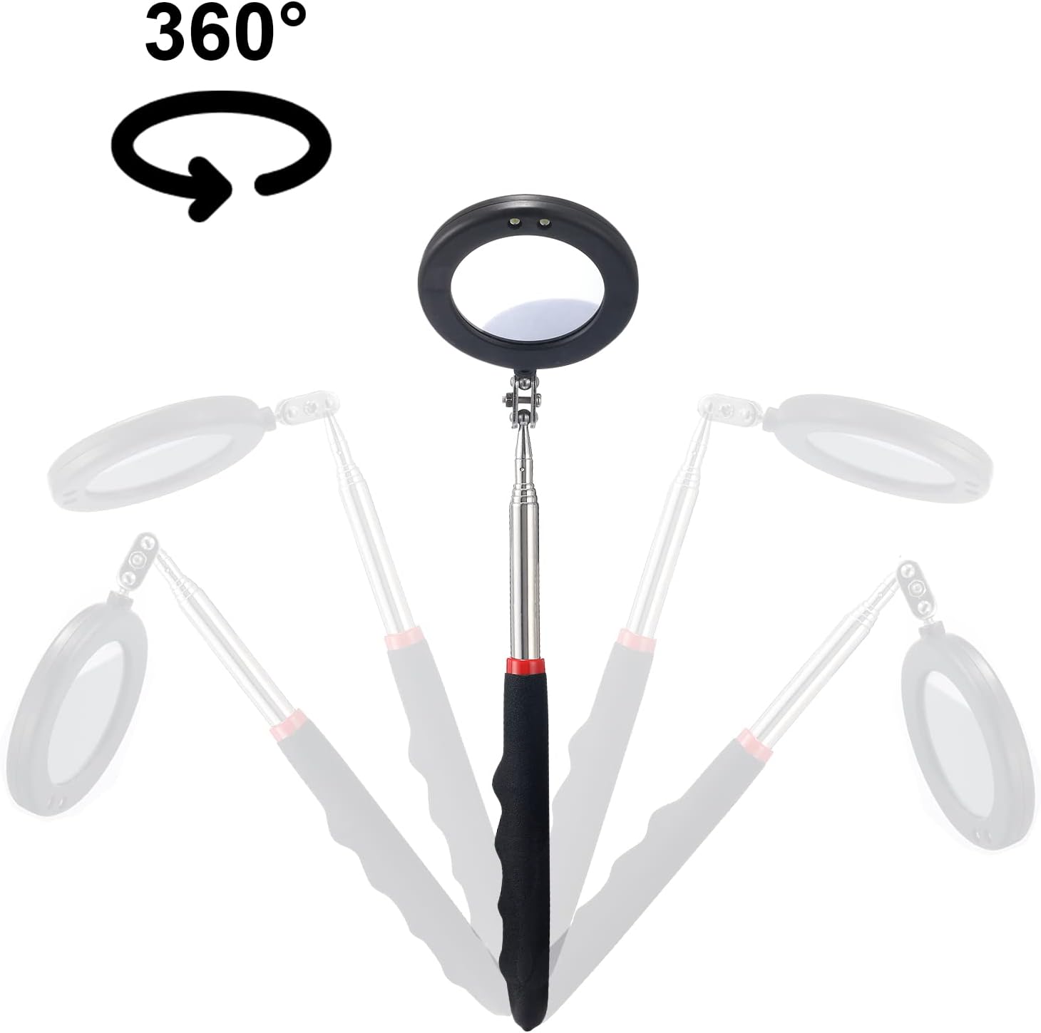 Thumbnail 4 de FPXNB 4PCS telescoping inspection mirror with LED lighted inspection mirrors for mechanics and vehicle checks