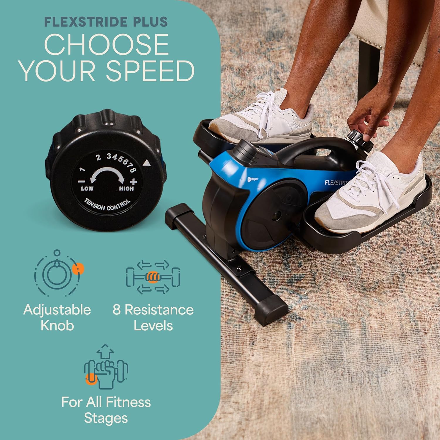 Detalle de Lifepro Under-Desk Elliptical, 8 Resistance Levels