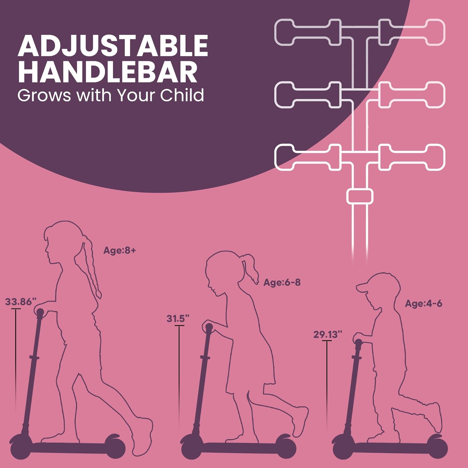 Detalle de Dribbl 3-Wheel Lean-to-Steer Kids Scooter