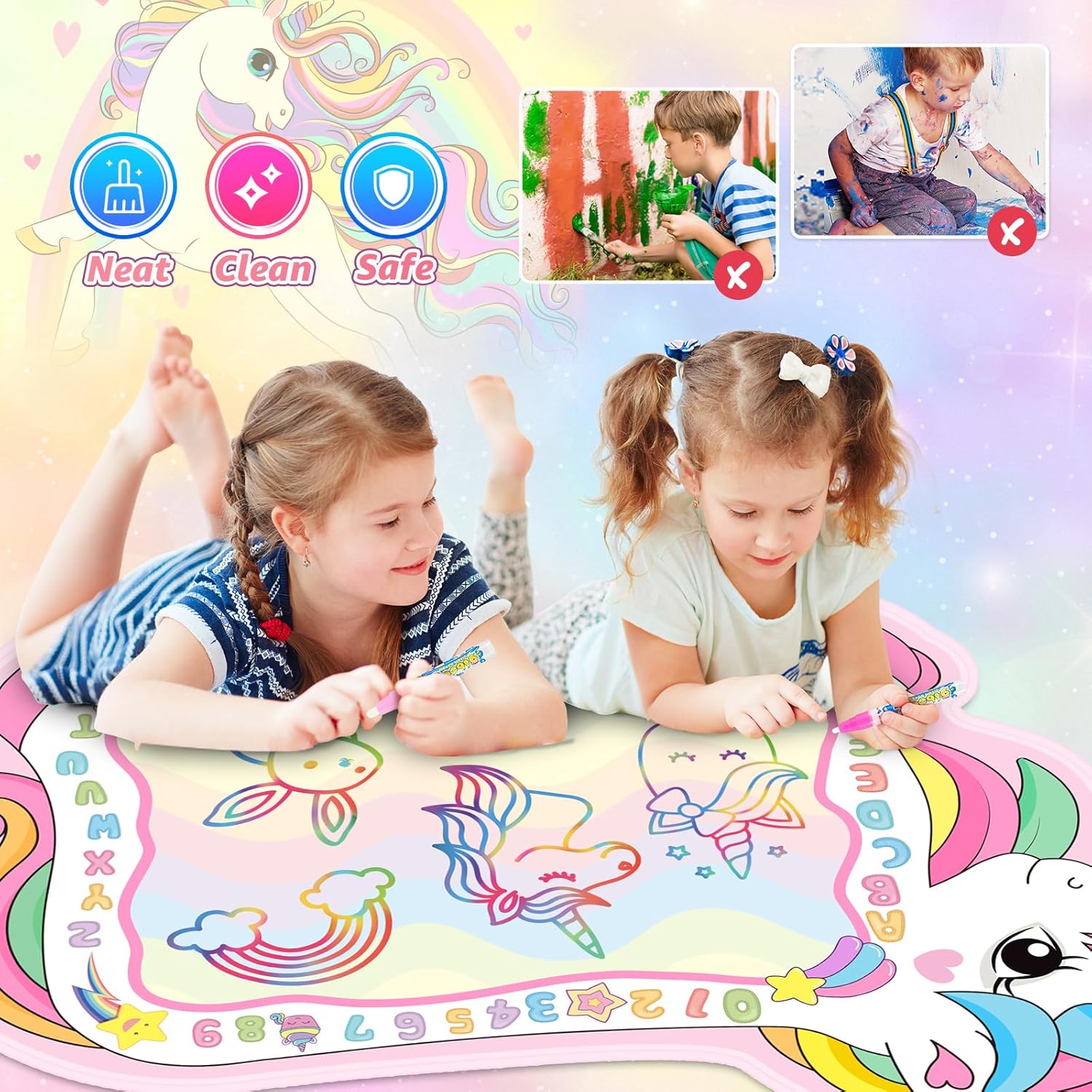 Detalle 2 de Unicorno Tappeto Gioco Magico per bambine 2–4 anni