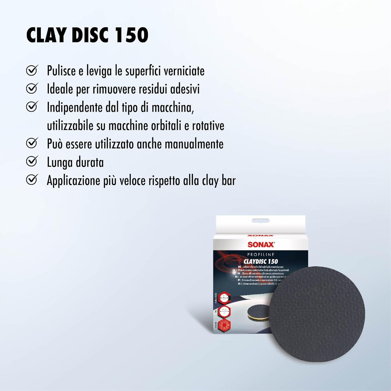 Thumbnail 3 de SONAX ClayDisc 150 mm – Disco di argilla per lucidatrice, 1 unità (04512410)