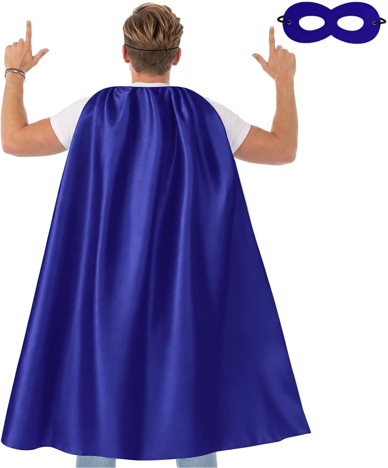 Detalle de AUYAO superhjältecape med mask, dubbelsidig cape i polyester