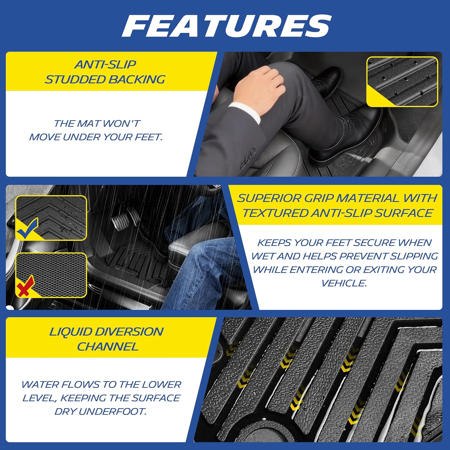 Thumbnail 5 de Michelin All-Weather Vehicle Mats for 2024-2026 Chevy Traverse / 2024-2026 GMC Acadia / 2025-2026 Buick Enclave (7 Pieces)