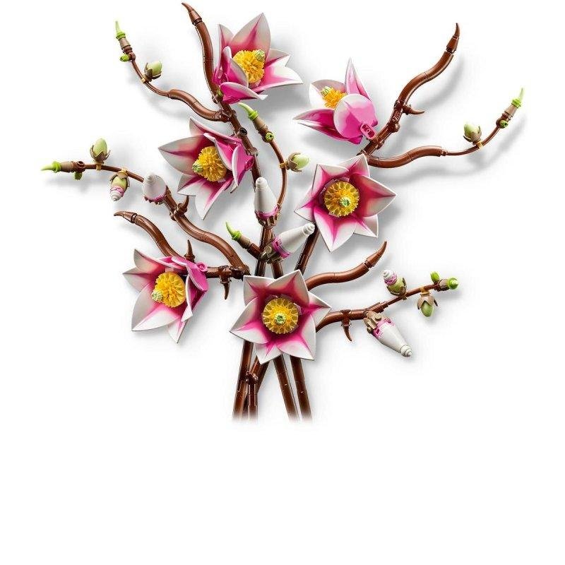 Detalle de LEGO Botanicals Ramas de Magnolia 11510 (435 piezas) – Arte floral para decoración y clonación creativa