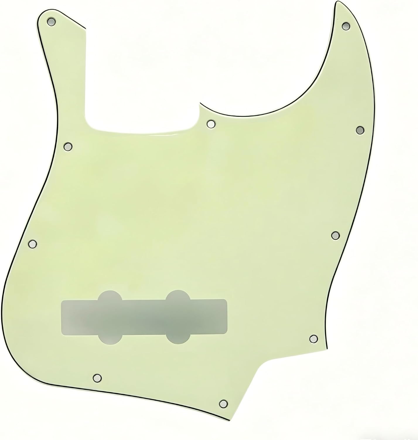 Detalle de VizEx Zevo VZ-013-White Pearl Jazz Bass Pickguard, 3-Ply, 10-Hole