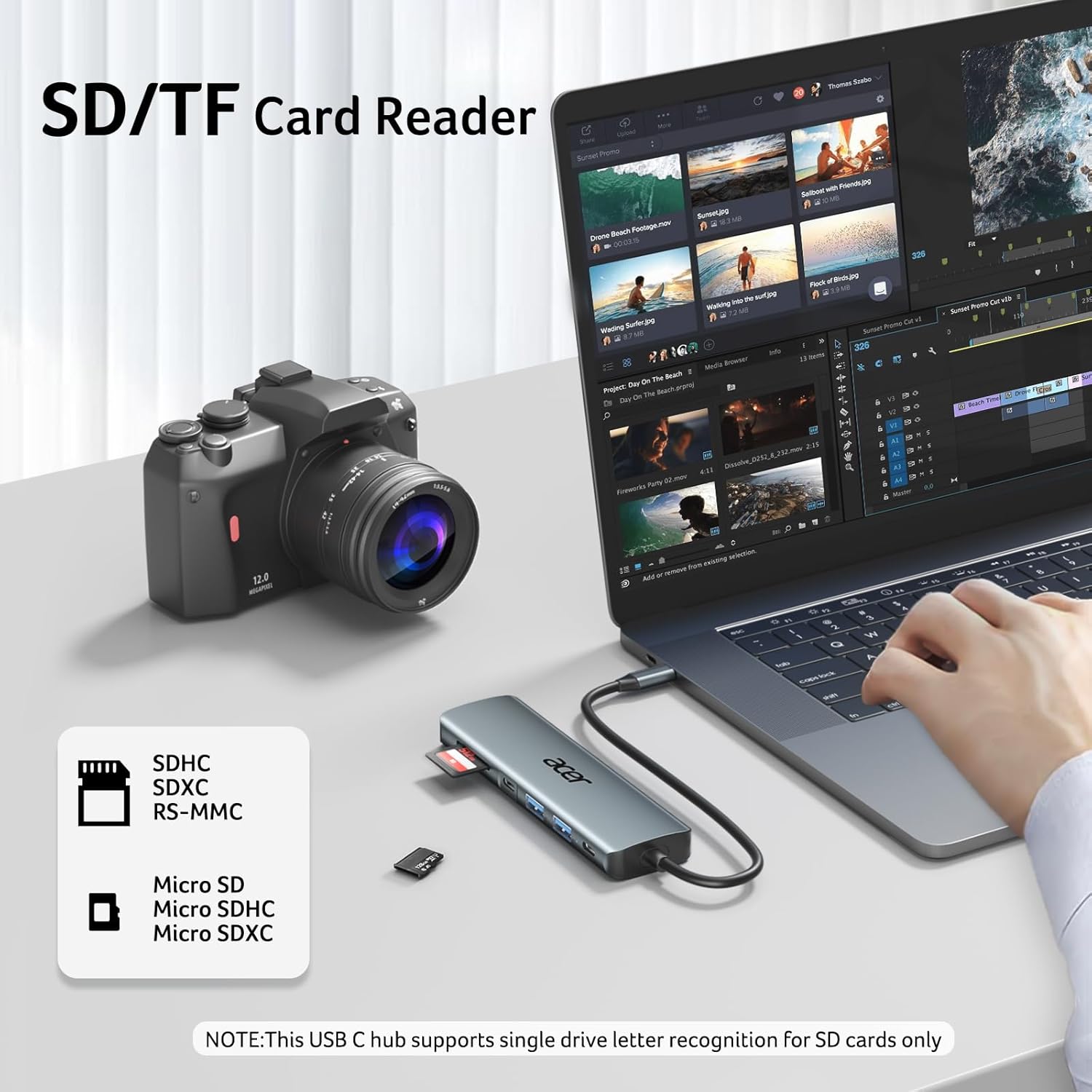 Thumbnail 5 de acer USB C Hub 7‑in‑1 with 100W PD