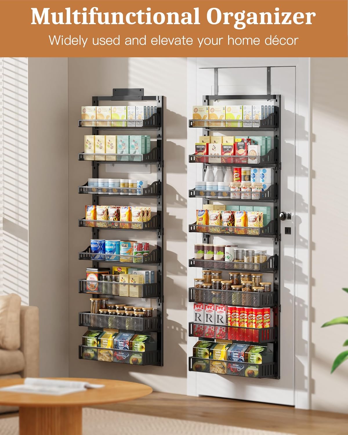 Thumbnail 1 de POKIPO 8-Tier Over the Door Pantry Organizer