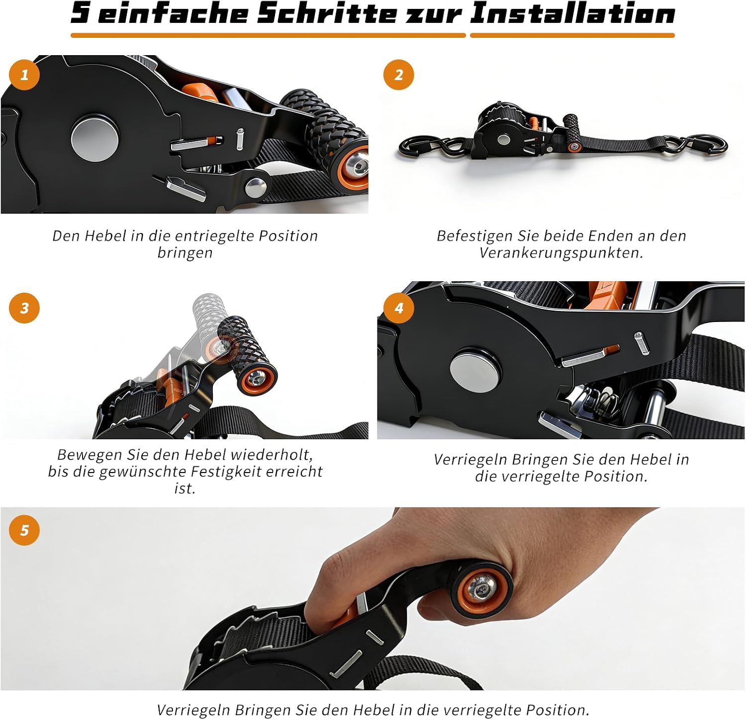 Thumbnail 6 de Spanngurt Automatik 3m x 25mm 2 Stück