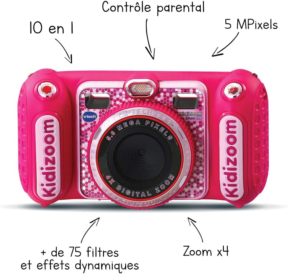 Thumbnail 2 de VTech KidiZoom Duo DX Rose — Appareil photo numérique enfant 10 en 1