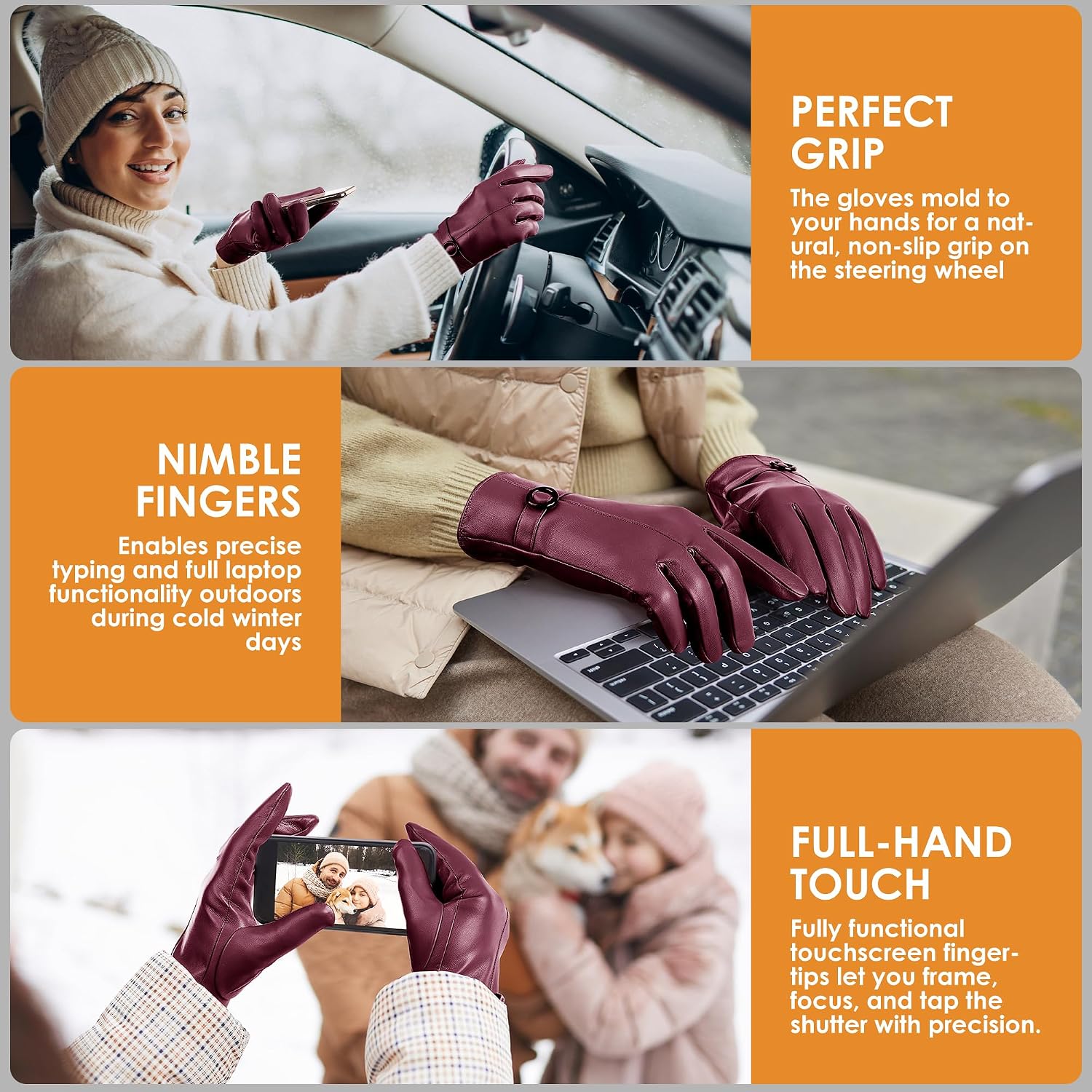 Thumbnail 6 de Dsane Women's Leather Gloves