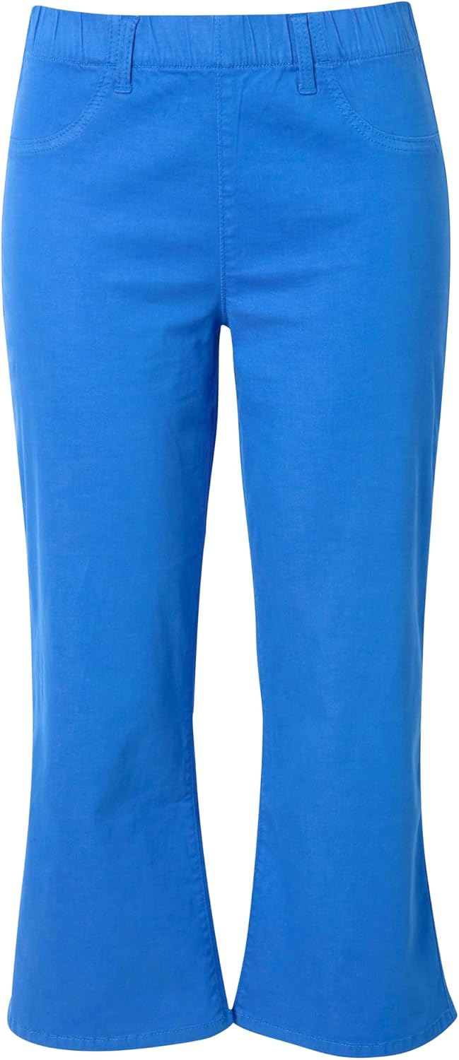 Detalle de Ulla Popken Damen 7/8-Cargohose in Übergrößen – Komfortbund, Krempelriegel (720673)