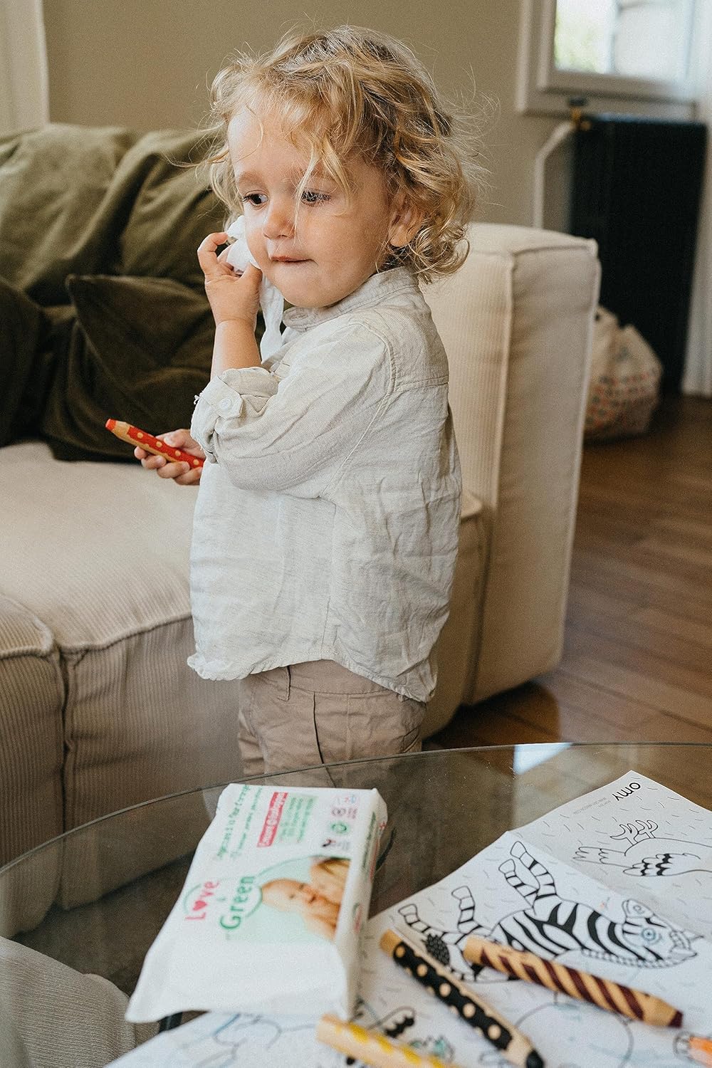 Thumbnail 3 de Love & Green Lingettes à la fleur d’oranger certifiées Cosmo Natural (64 lingettes)