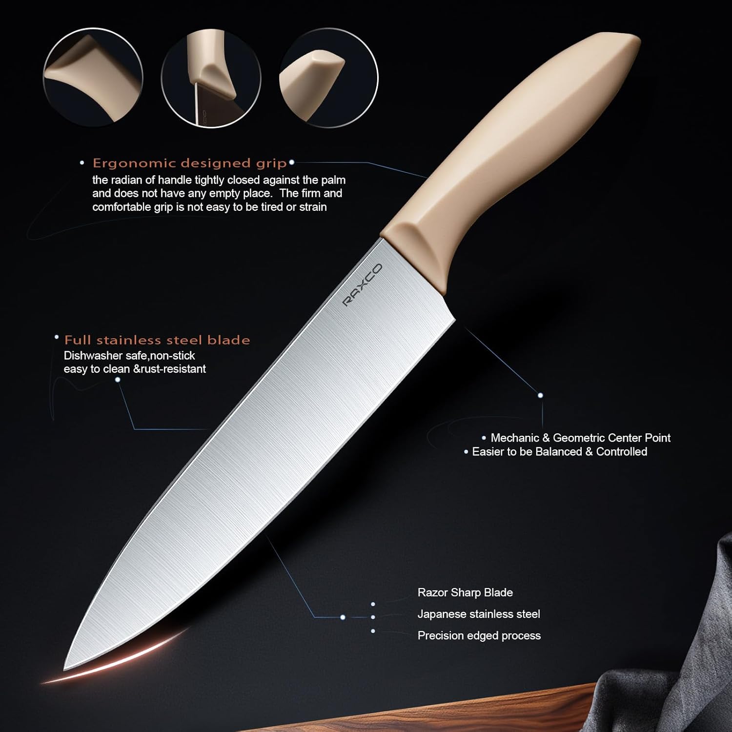 Thumbnail 3 de RAXCO Juego de cuchillos y espátulas de cocina 🍴 