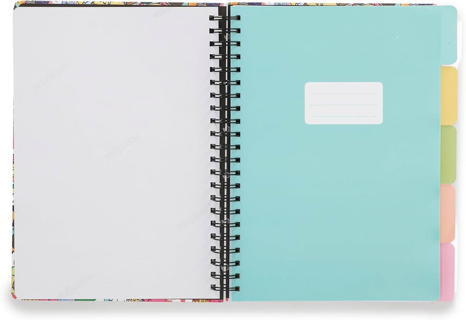 Thumbnail 4 de Mr. Wonderful Cahier A5 avec intercalaires – Couverture rigide, reliure spirale, 160 pages carrées