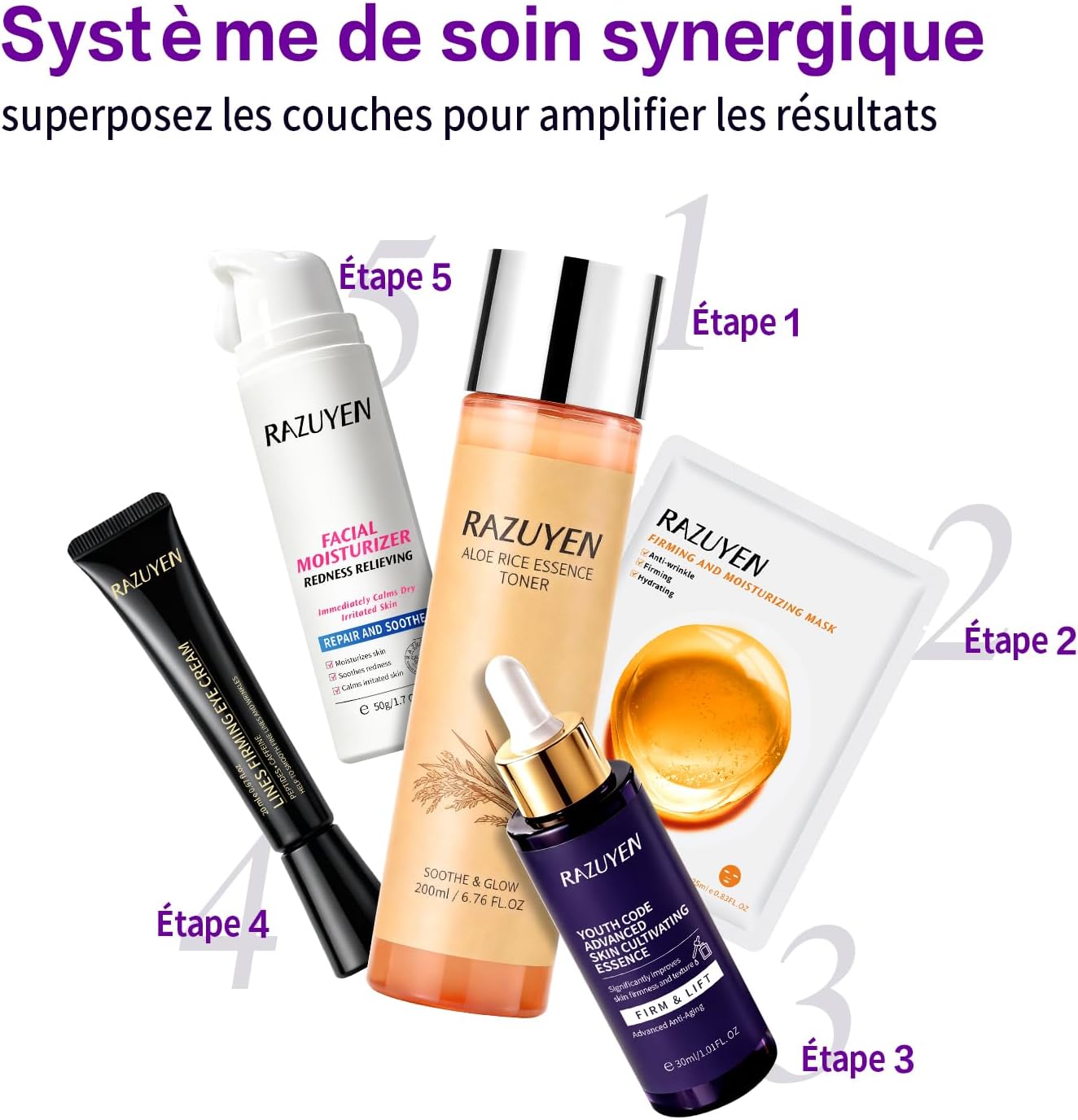 Thumbnail 6 de RAZUYEN Peptide Gezichtsserum, 30 ml: gel met collageen en hyaluronzuur