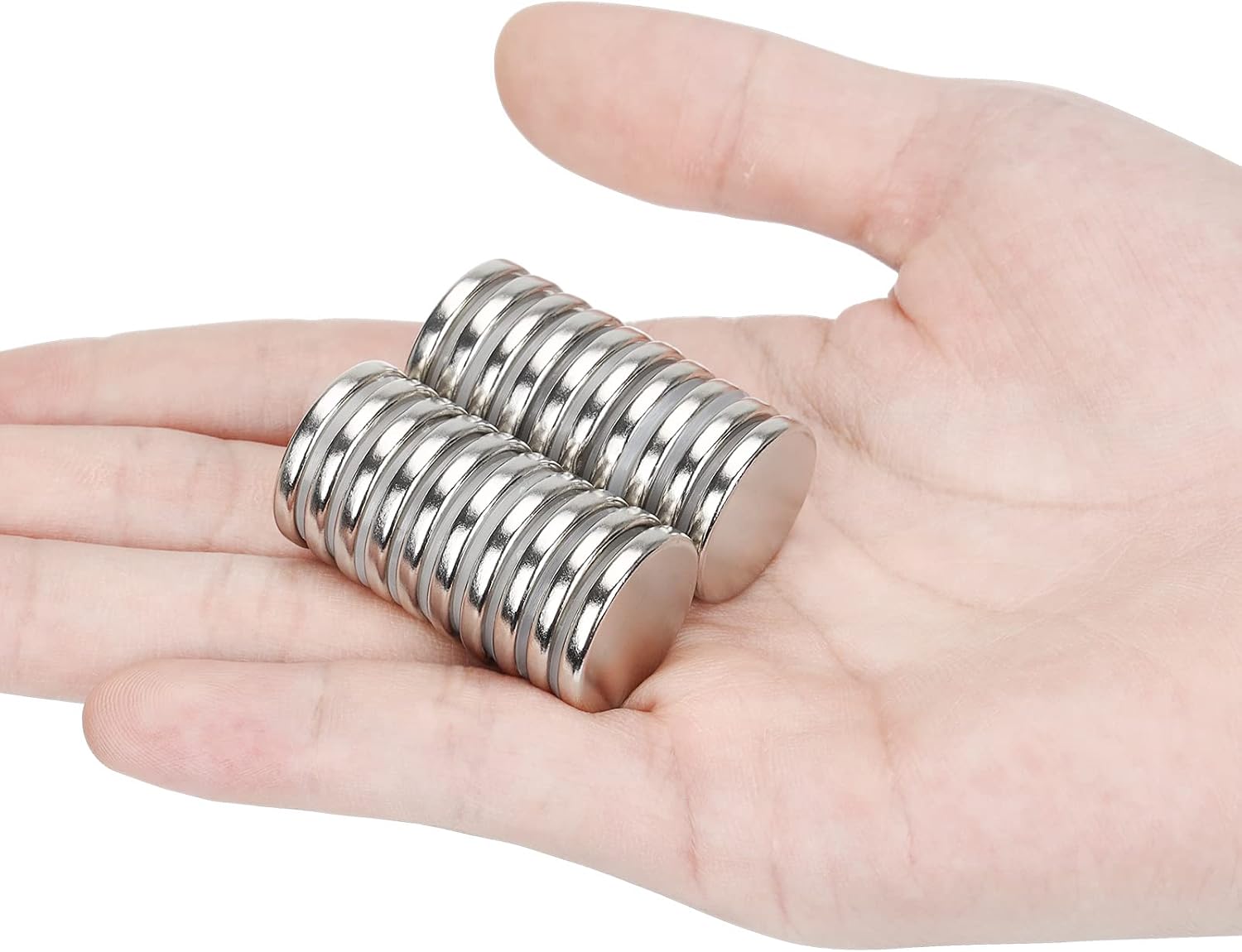 Detalle 2 de WuKong 20 magneti rotondi in neodimio (20 pezzi) per lavagne e frigo, Ø 20 mm, spessore 3 mm