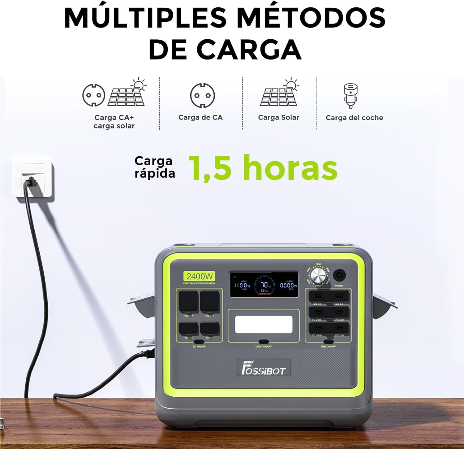 Thumbnail 5 de FOSSiBOT F2400 ⚡ Generador solar portátil 2400W