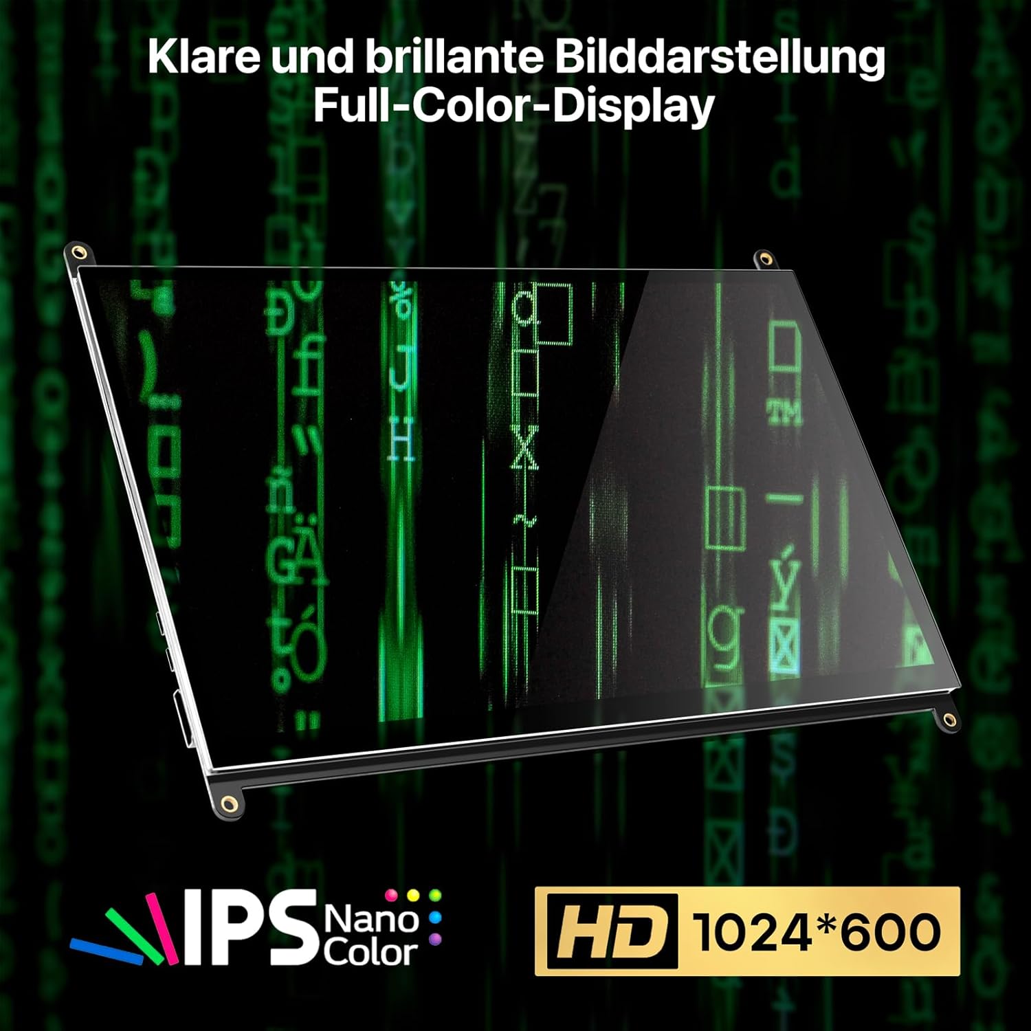 Thumbnail 2 de ROADOM 7" Raspberry-Pi Touch-Display (IPS, 1024×600) mit HDMI und Dual-Lautsprechern