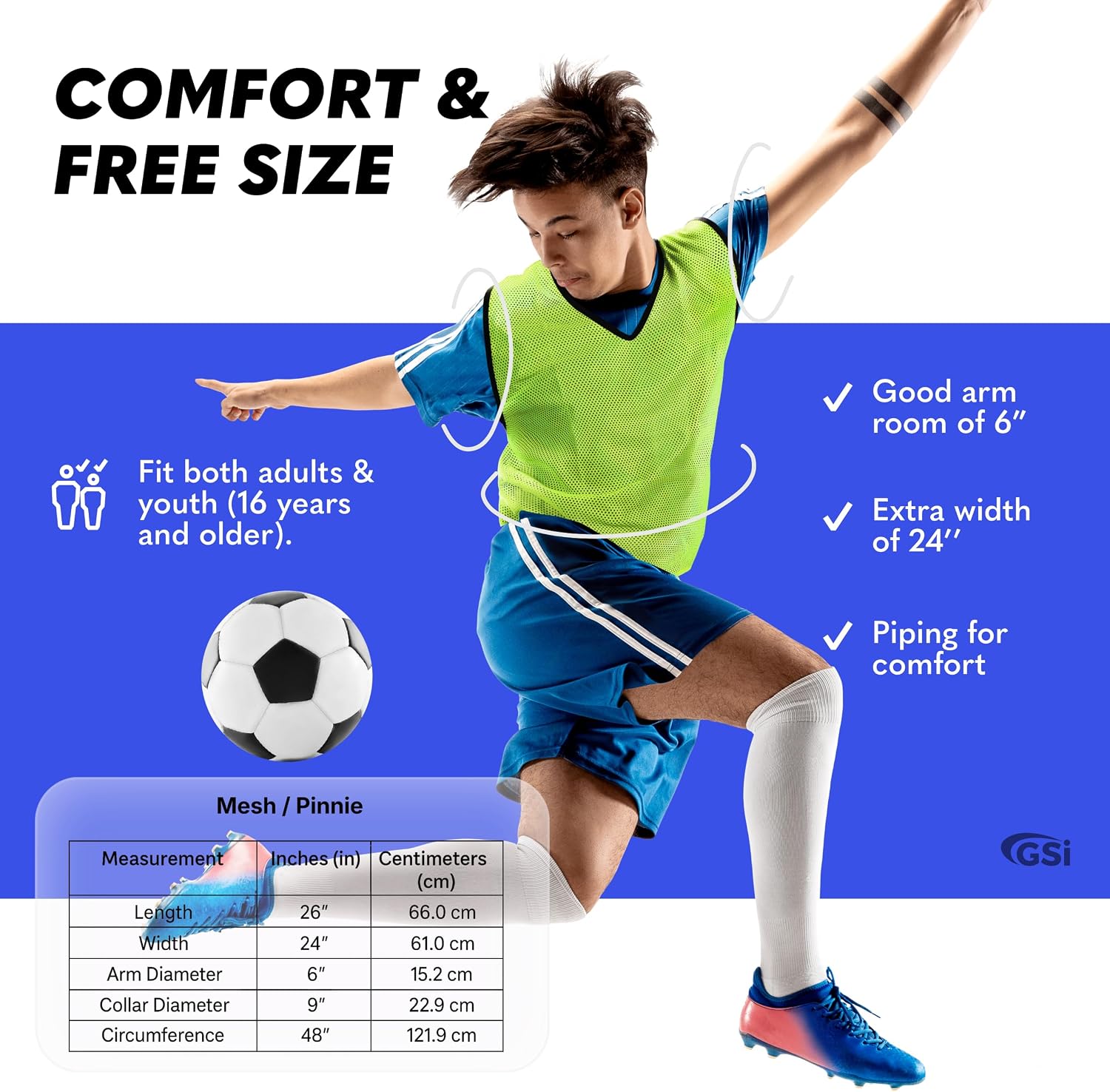Thumbnail 1 de GSi Sports Pinnies mesh training vests pack