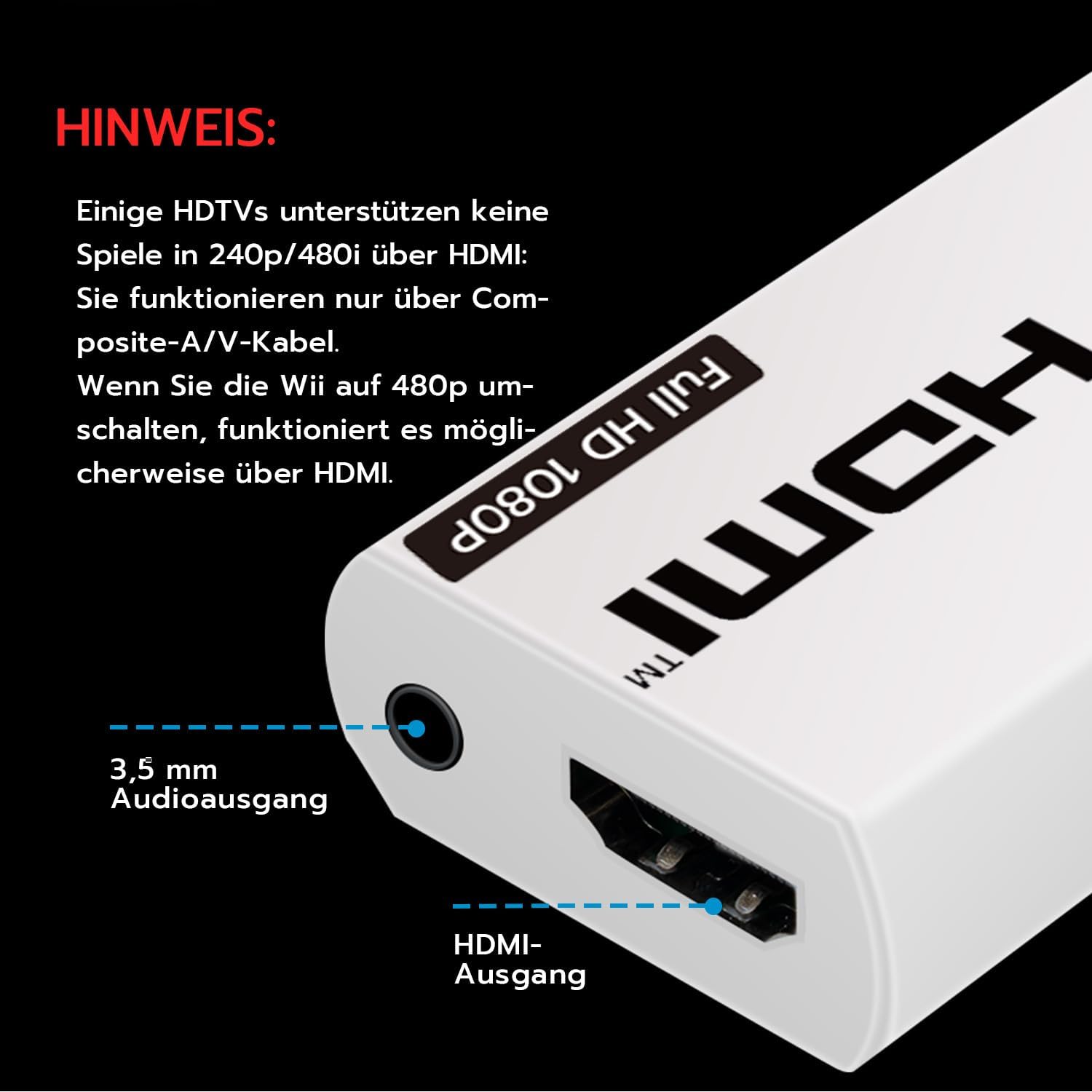 Thumbnail 5 de Mcbazel Wii HDMI Adapter 1,5 m