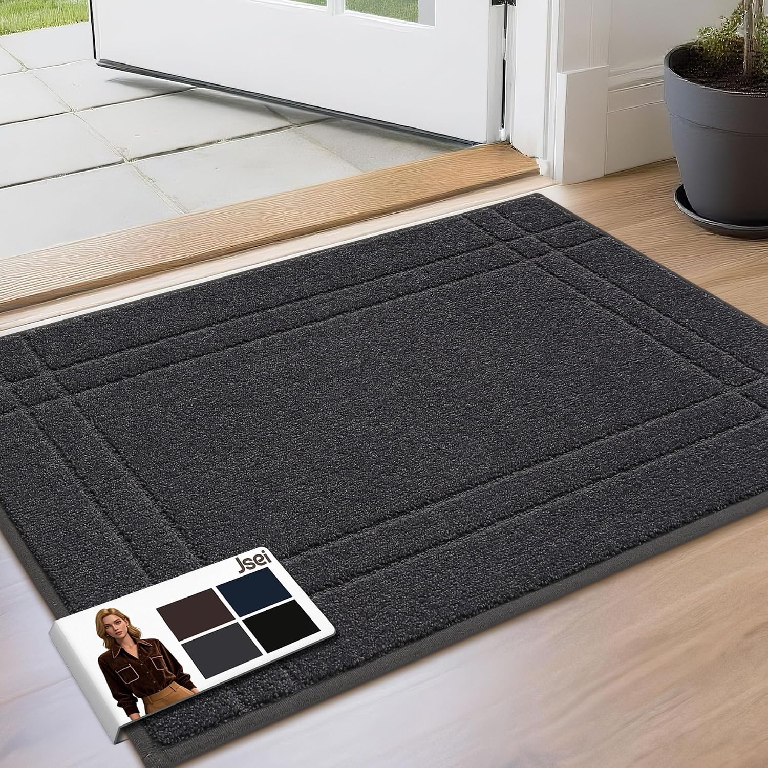 Detalle de JSEI Tapis Anti-Salissures 50x80 Gris