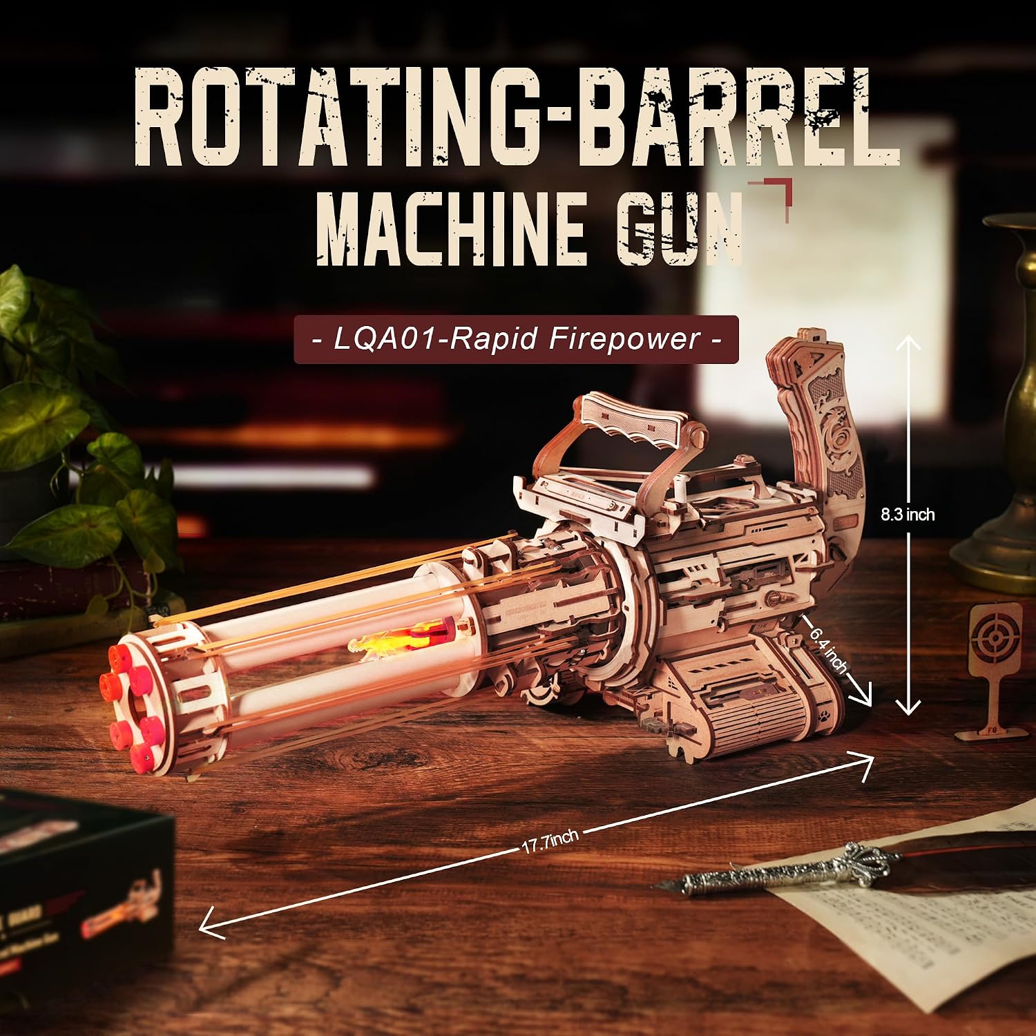 Thumbnail 1 de ROKR 3D Puzzle Model Kit: Rotating-Barrel Machine LQA01 for Adults