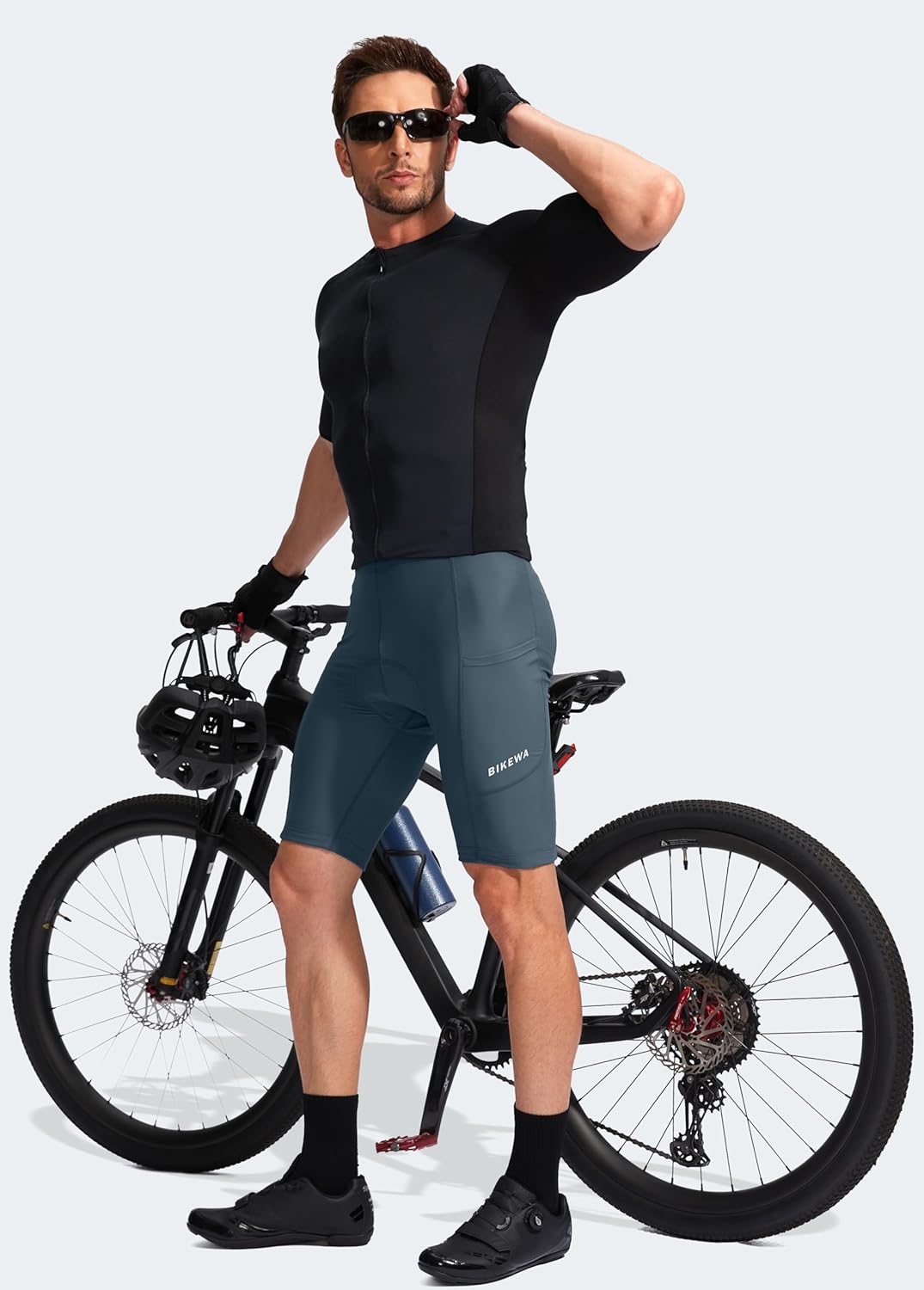Thumbnail 5 de Bikewa Men’s Bike Shorts with 3D Padded Cycling Chamois, UPF 50+ and Zipper Pockets