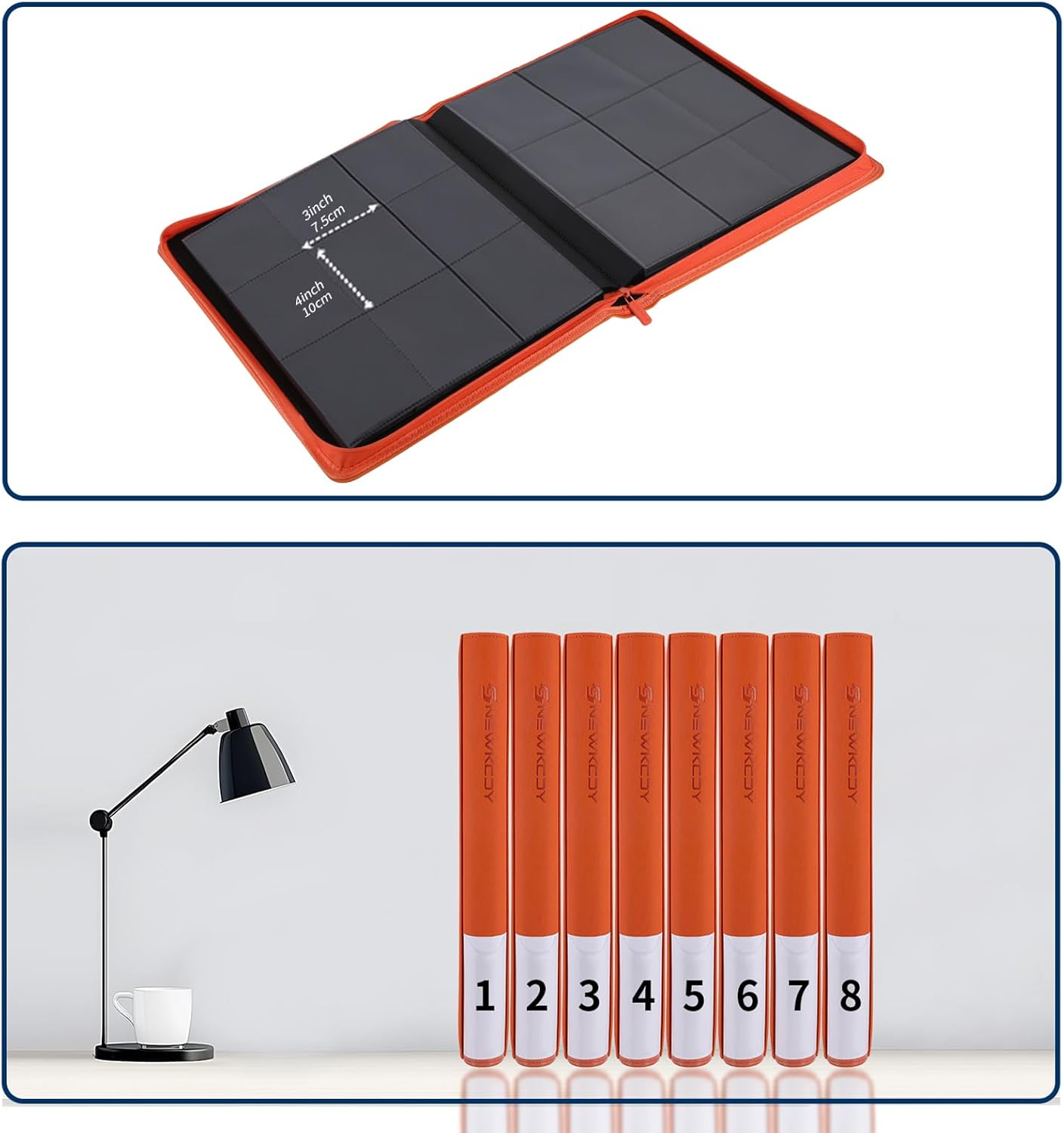 Thumbnail 6 de Snekdy premium 360-pocket trading card binder (Orange)