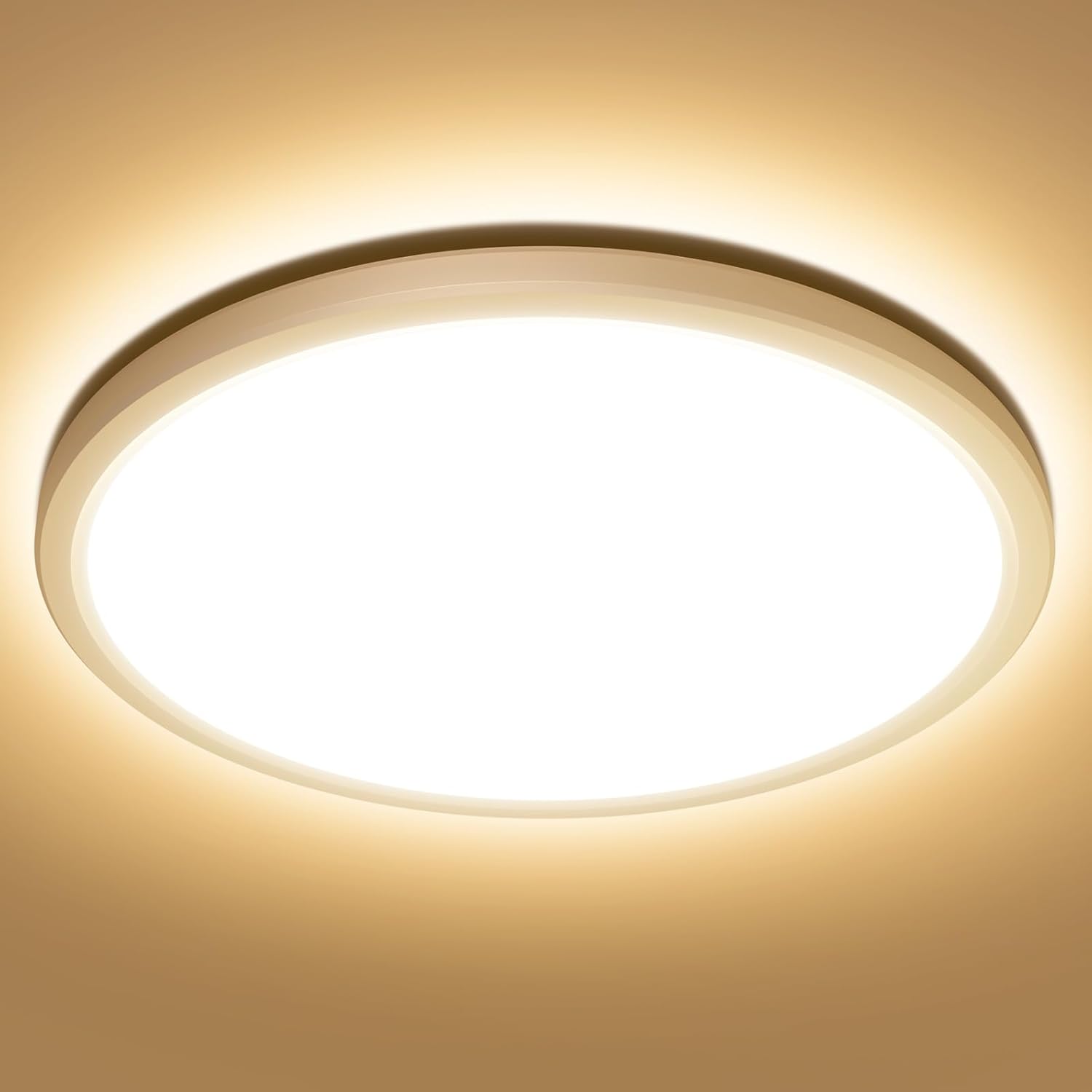 Detalle de Lepro Deckenlampe 24W IP44 – wasserdichte LED-Deckenleuchte für Bad, Küche und Wohnbereiche