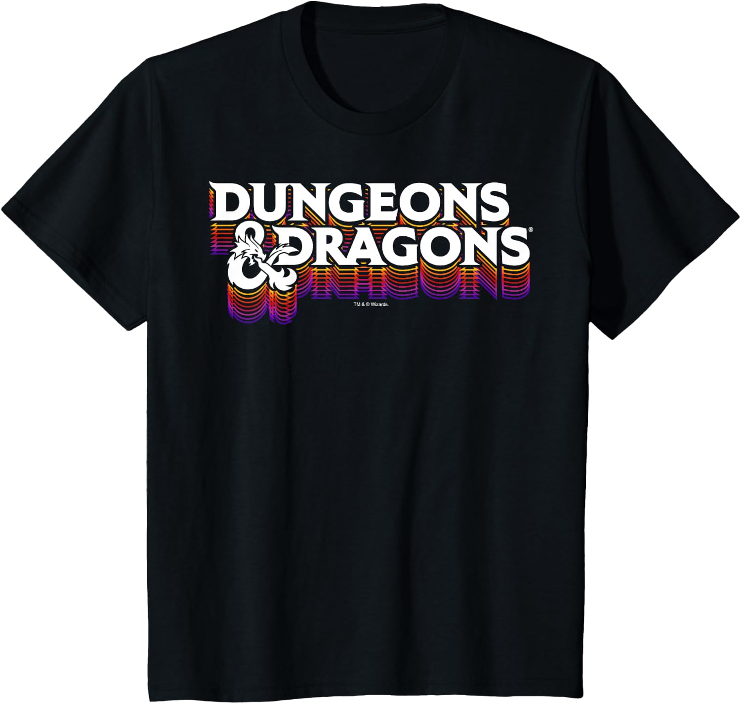 Thumbnail 6 de Maglietta Dungeons & Dragons Retro Logo Stack – taglio classico, maniche doppia cucitura