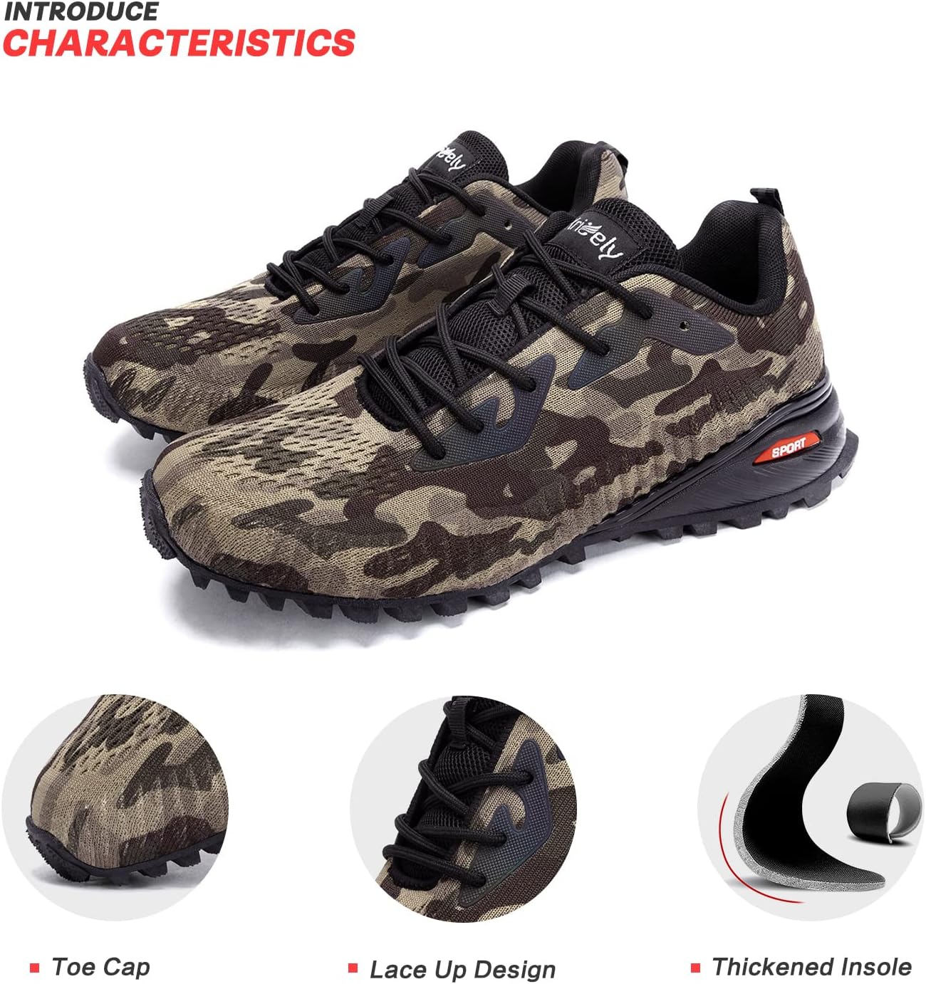 Thumbnail 6 de Kricely Men's Trail Running Shoes: Breathable, Durable Outdoor Sneakers for Multi-Sport Use