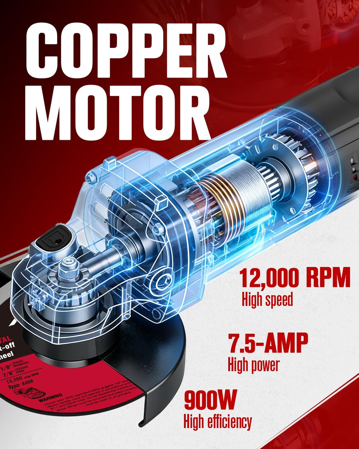 Thumbnail 1 de AVID POWER angle grinder 900W